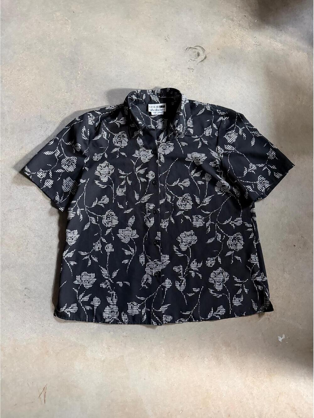 VTG Leslie Fay Haberdashery Button Up Shirt Sz L